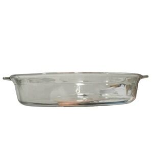 Pyrex 704 Clear Glass Oval Casserole Dish 4 Qt Large Baker Made in USA Vintage